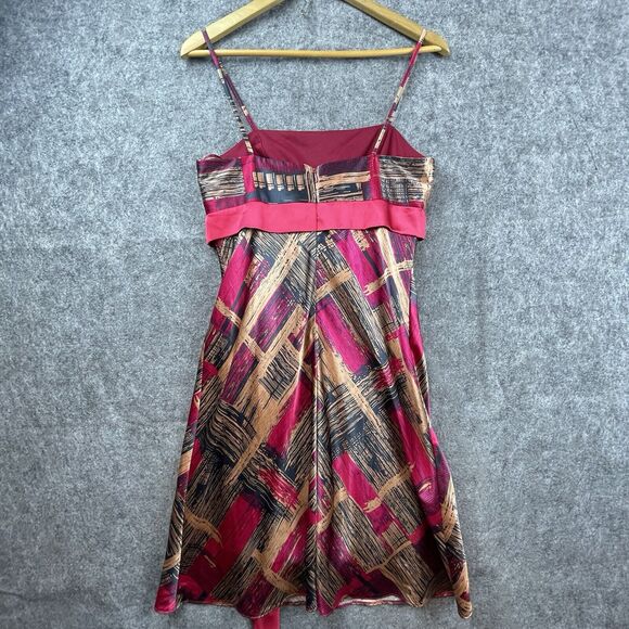 Rue De La Paix Dress 8 Satin Babydoll Bow Ribbon Structured Holiday Designer Lux - Picture 2 of 5